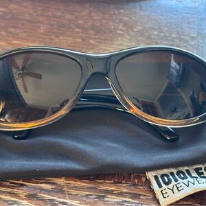 Black ICICLES Sunglasses Polarized PED-TT4 EDGE STYLE amber lenses